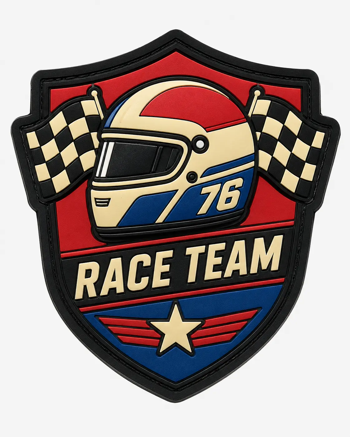 Race Team Helmet PVC Patch